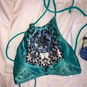 aeropostale high neck bathing suit tops!